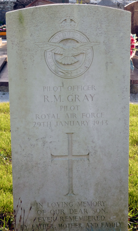 P/O Robert Malcolm Gray<br/><br /><br />died January 29th, 1943